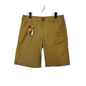 Carhartt Shorts Womens 8‎ Khaki Brown Original Fit Work Utility Stretch